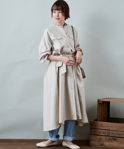 「cepo」 スプリングコート M ベージュ レディース_画像8