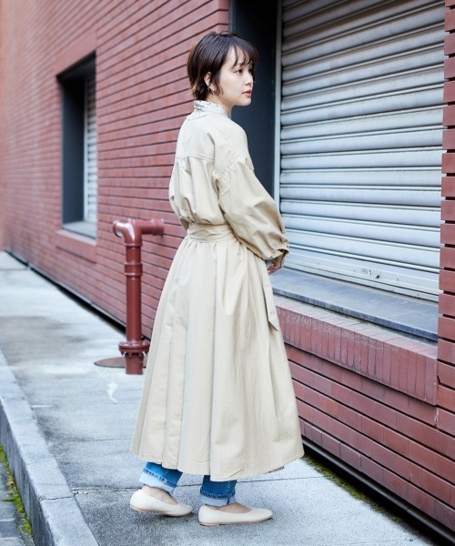 「cepo」 スプリングコート M ベージュ レディース_画像9