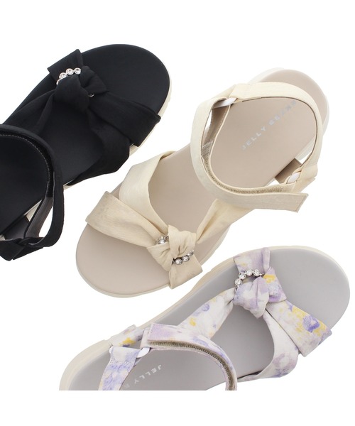 「JELLY BEANS」 フラットサンダル L アイボリー レディース_画像8