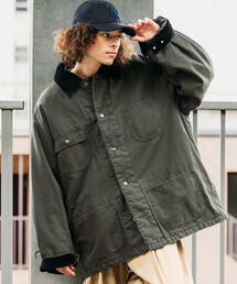 Black Eye Patch コーデュロイカバーオール M THE BLACK EYE PATCH(ザブラックアイパッチ) / レオパードカバーオール