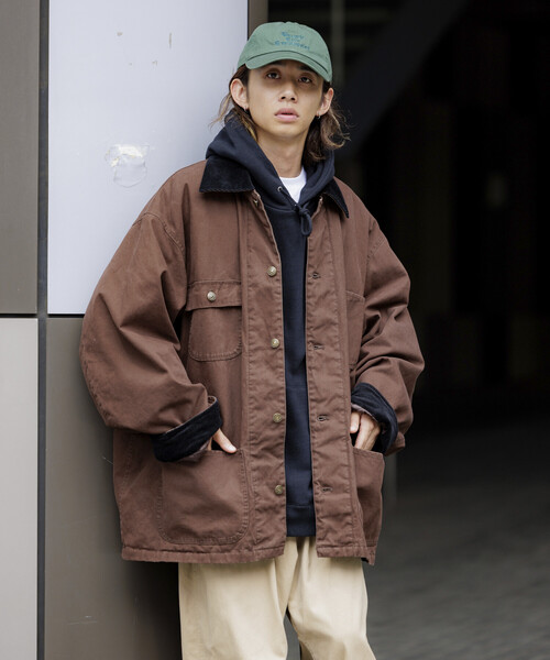 【希少】90s FLAX コーデュロイ ビッグサイズ カバーオール ジャケット FREAK'S STORE（フリークスストア） カバーオール 限定展開 ビッグ