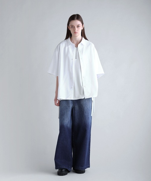 「SOCCE」 半袖シャツ X-LARGE サックスブルー メンズ_画像6