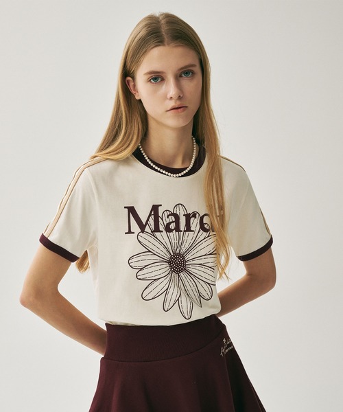 Mardi Mercredi（マルディメクルディ） tシャツ SLIM RINGER TSHIRT