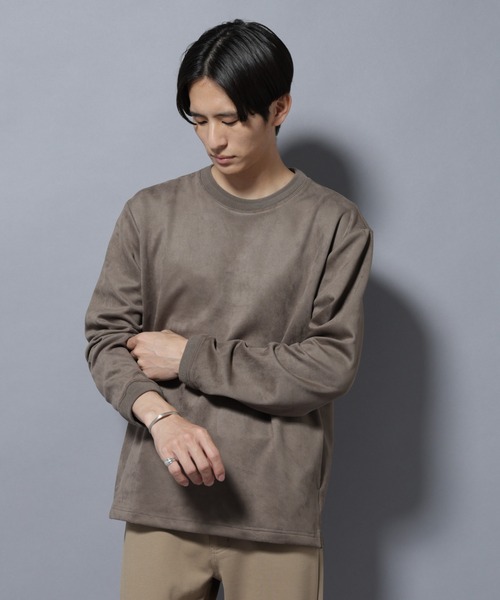 NANO universe（ナノ・ユニバース） tシャツ フェイクスエードプル