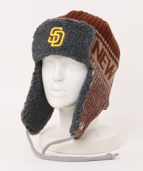 NEW ERA/ニューエラ ニットキャップ MLB/ ニット トラッパー　完売品 NEW ERA/ニューエラ ニットキャップ MLB/NEWERA ニット トラッパー MS