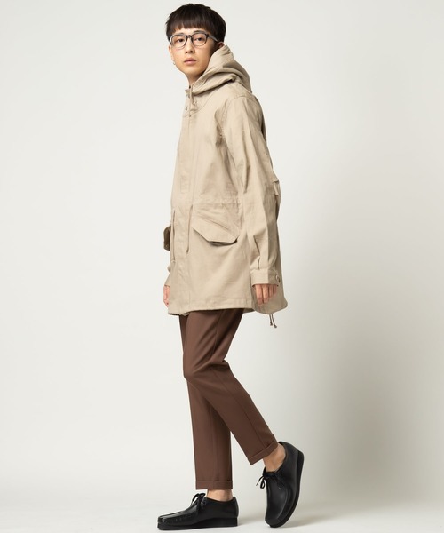 「NYLAUS」 モッズコート L ベージュ メンズ_画像7