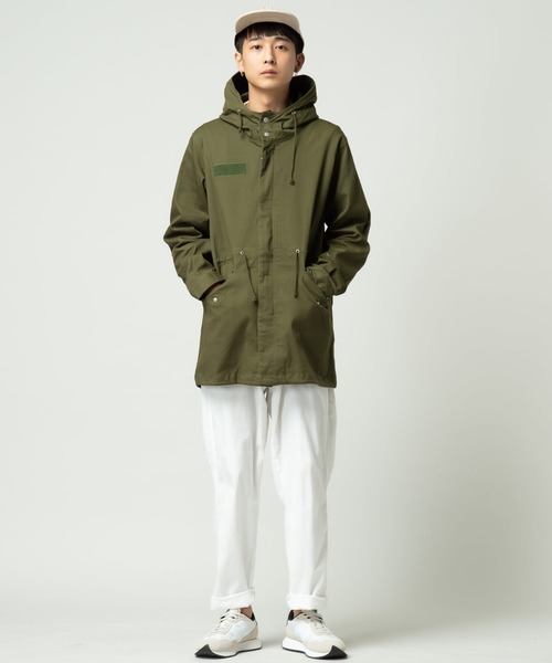 「NYLAUS」 モッズコート L ベージュ メンズ_画像8