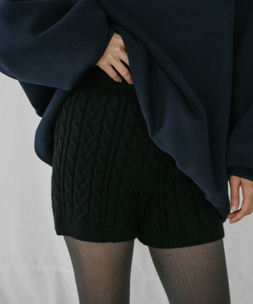 duei（デュイ） パンツ ケーブルニットショートパンツ レディース