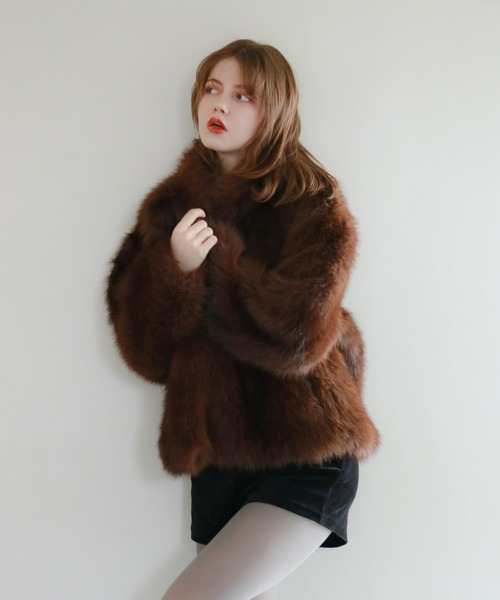 mic by Olu. コート アウター ビッグカラーファージャケット