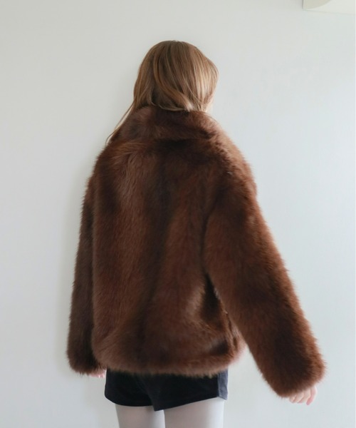 mic by Olu. コート アウター ビッグカラーファージャケット