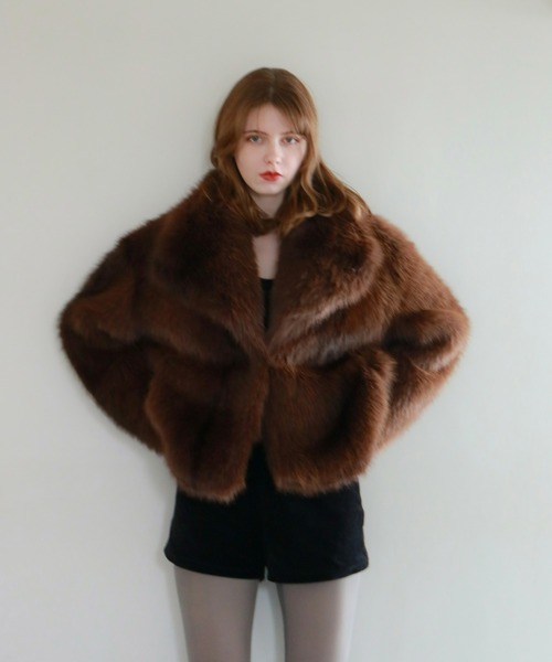 mic by Olu. コート アウター ビッグカラーファージャケット