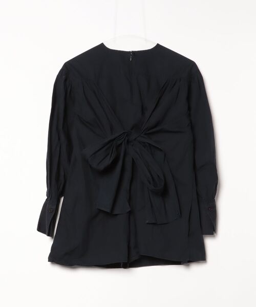 [PLST] длинный рукав блуза X-SMALL темно-синий женский 