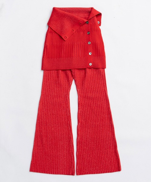 MAISON SPECIAL（メゾンスペシャル） パンツ Knit Skirt and Pants Set