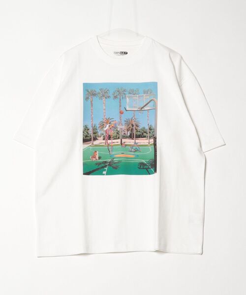 「AMERICAN RAG CIE」 半袖Tシャツ M ホワイト レディース_画像4