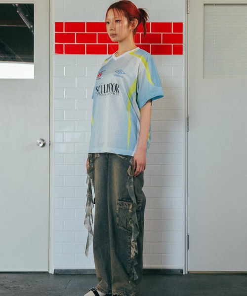 「SCULPTOR」 半袖カットソー FREE グレー レディース_画像3