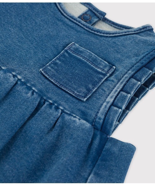 「PETIT BATEAU」 「KIDS」ノースリーブワンピース 18MONTH ブルー キッズ_画像3