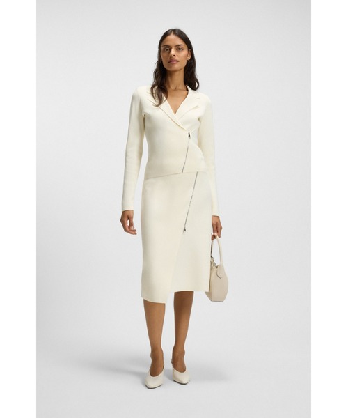 BOSS（HUGO BOSS） コート アウター ニットブレザー アシンメトリー