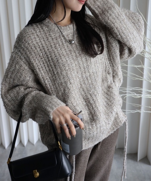 YENNA ニット セーター 「大人可愛いミックスニット」ミックス