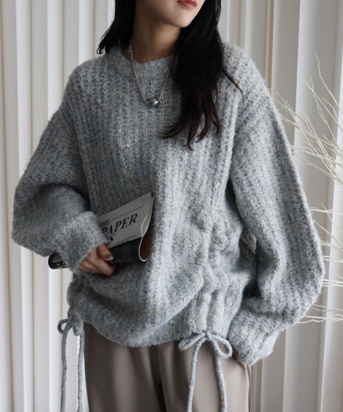 YENNA ニット セーター 「大人可愛いミックスニット」ミックス