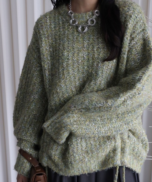 YENNA ニット セーター 「大人可愛いミックスニット」ミックス