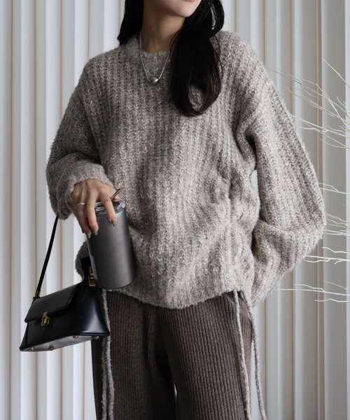 YENNA ニット セーター 「大人可愛いミックスニット」ミックス