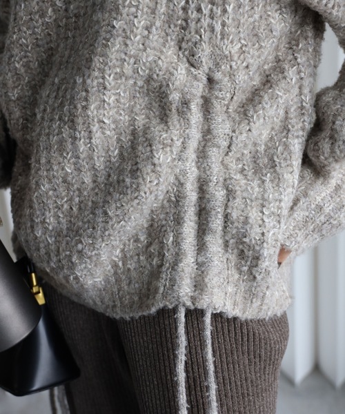 YENNA ニット セーター 「大人可愛いミックスニット」ミックス