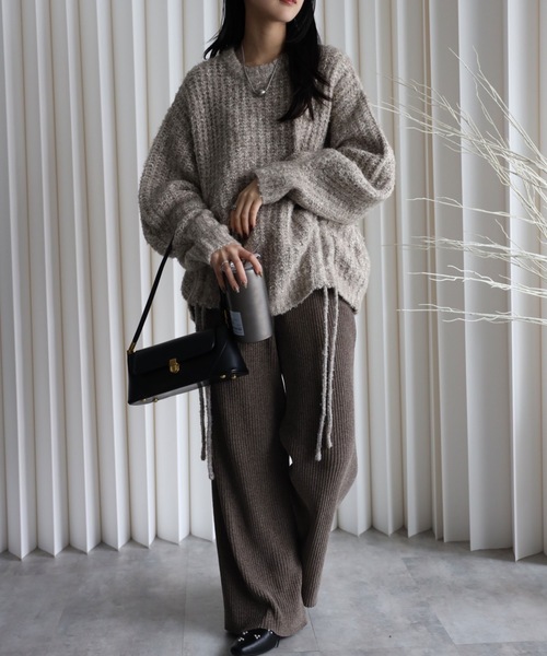 YENNA ニット セーター 「大人可愛いミックスニット」ミックス