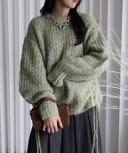 YENNA ニット セーター 「大人可愛いミックスニット」ミックス