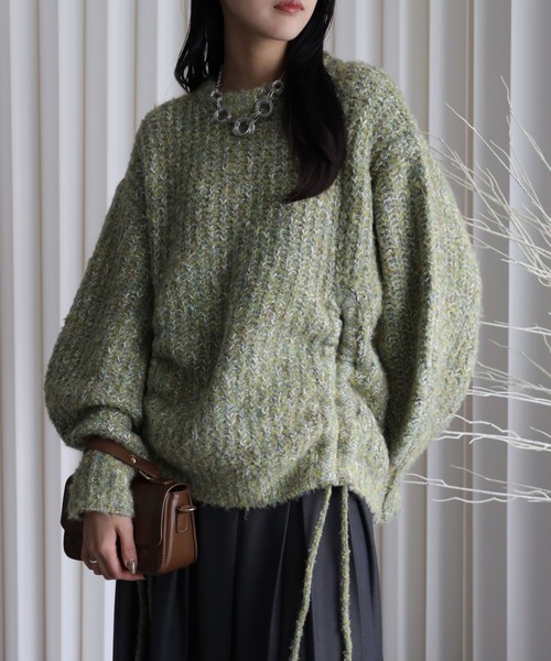 YENNA ニット セーター 「大人可愛いミックスニット」ミックス