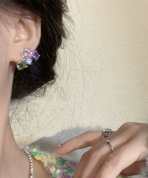 NO WAY ピアス /Bz/カラフルビジューピアス(RZ) メンズ レディース