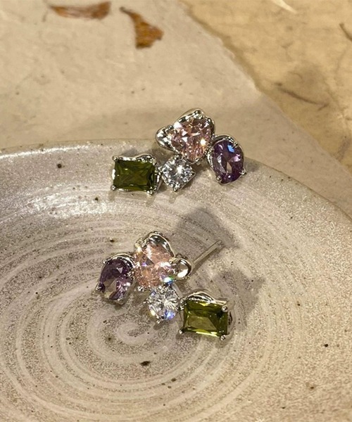 NO WAY ピアス /Bz/カラフルビジューピアス(RZ) メンズ レディース