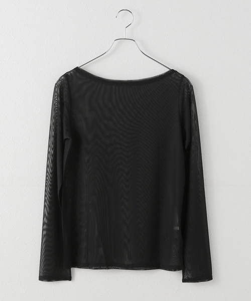 Plage sheer mesh b/n Tシャツ plage（プラージュ） tシャツ sheer mesh b/n Tシャツ レディース
