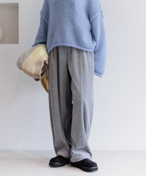 フォロー割適用中 BAYFLOW（ベイフロー） パンツ 「WEB限定」ベロアカーブパンツ