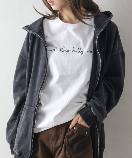 SpRay（スプレイ） パーカー ピグメントZIPパーカー レディース