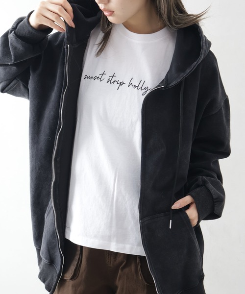 SpRay（スプレイ） パーカー ピグメントZIPパーカー レディース