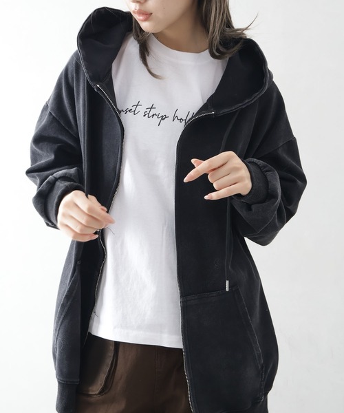 SpRay（スプレイ） パーカー ピグメントZIPパーカー レディース