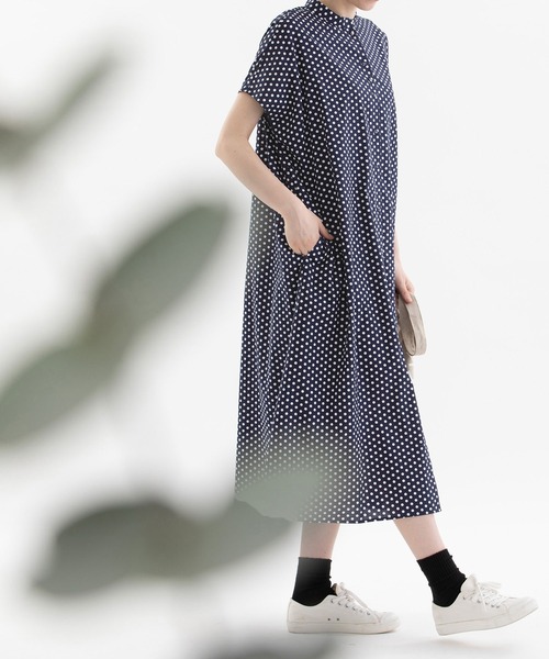 「nop de nod」 半袖ワンピース 3 ダークグレー レディース_画像3