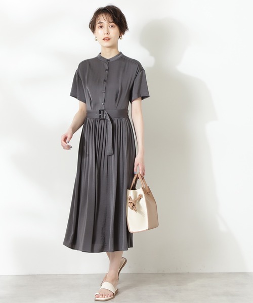 「N.(N. Natural Beauty Basic)」 半袖ワンピース MEDIUM ブルー レディース_画像6