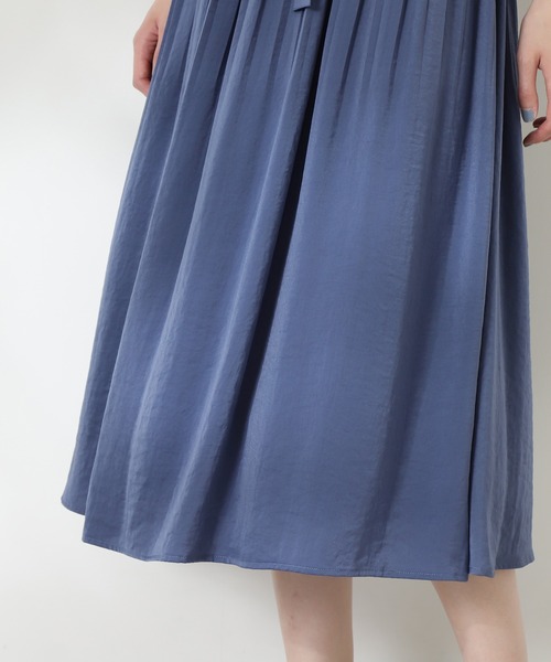 「N.(N. Natural Beauty Basic)」 半袖ワンピース MEDIUM ブルー レディース_画像9