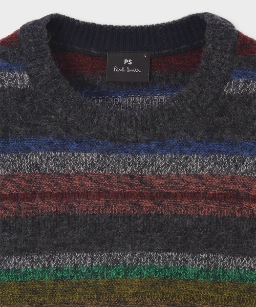 Maiami モヘアニット　mohair マルチカラー　ボーダー　Ｓ Maiami モヘアニット mohair マルチカラー ボーダー S