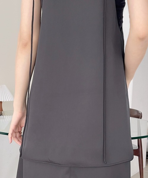 「Eclat one」 キャミソールワンピース FREE ブラック レディース_画像5