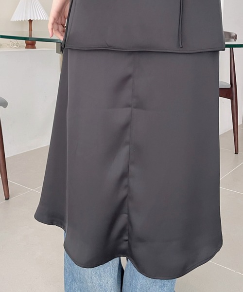 「Eclat one」 キャミソールワンピース FREE ブラック レディース_画像6