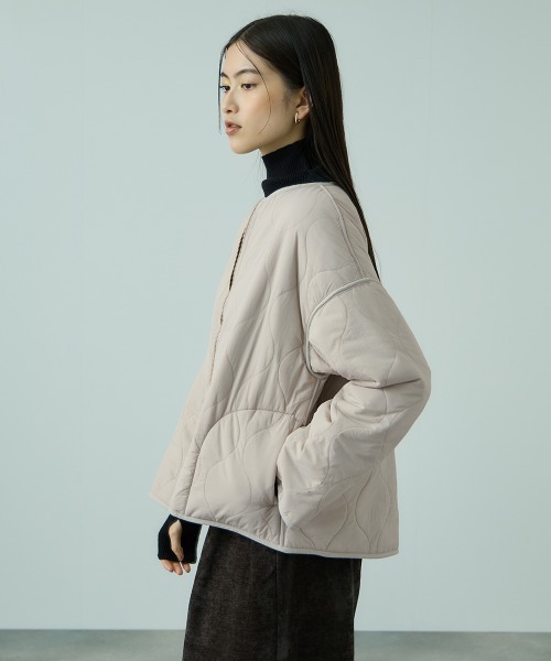 VICKY（ビッキー） ジャケット ノーカラージャケット ひょうたんキルト