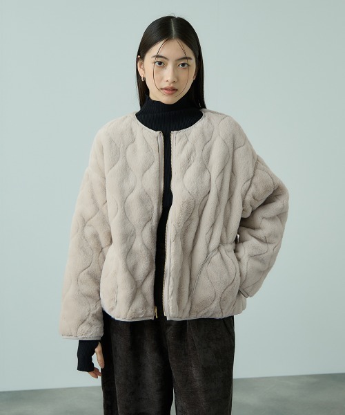 VICKY（ビッキー） ジャケット ノーカラージャケット ひょうたんキルト