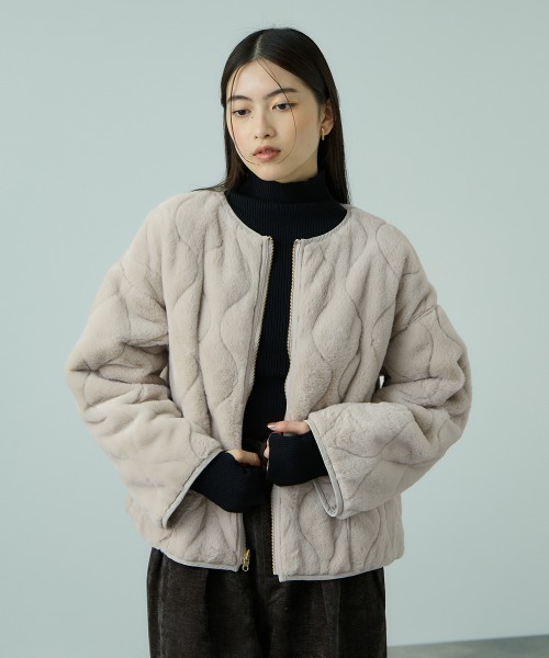 VICKY（ビッキー） ジャケット ノーカラージャケット ひょうたんキルト