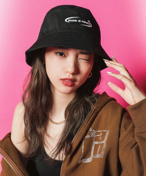 「JUST A NOON」 ハット FREE ブラック レディース_画像2