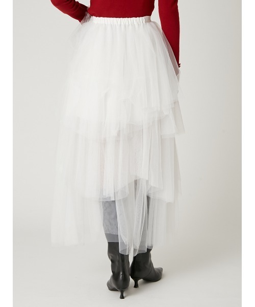 FRAY I.D（フレイ・アイディー） スカート チュールアシメティアード