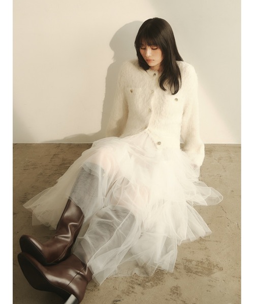 FRAY I.D（フレイ・アイディー） スカート チュールアシメティアード