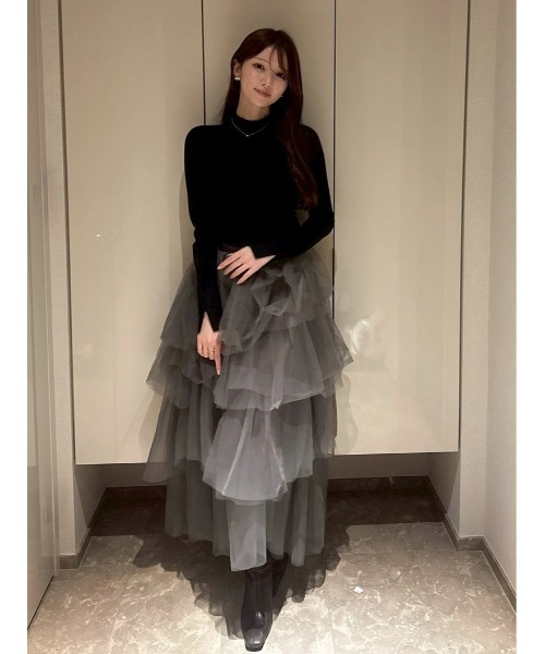 FRAY I.D（フレイ・アイディー） スカート チュールアシメティアード