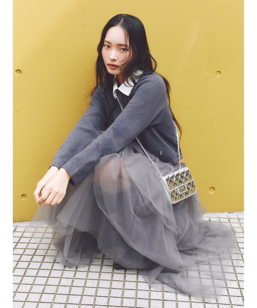 FRAY I.D（フレイ・アイディー） スカート チュールアシメティアード